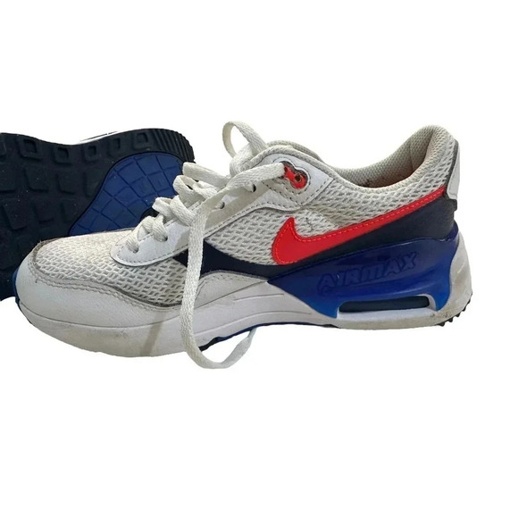 Nike Air Max Boys White Crimson Color System GS Trainers Sneaker Size 6Y - Picture 5 of 9